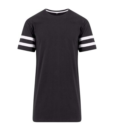Build Your Brand Unisex Stripe Jersey Short Sleeve T-Shirt (Black/White)