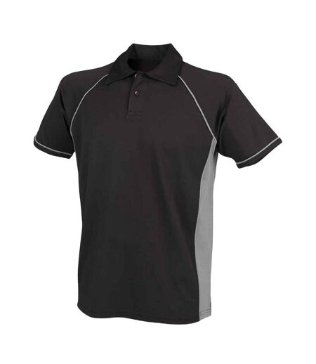 Polo performance hommes noir / gris Finden and Hales Finden and Hales