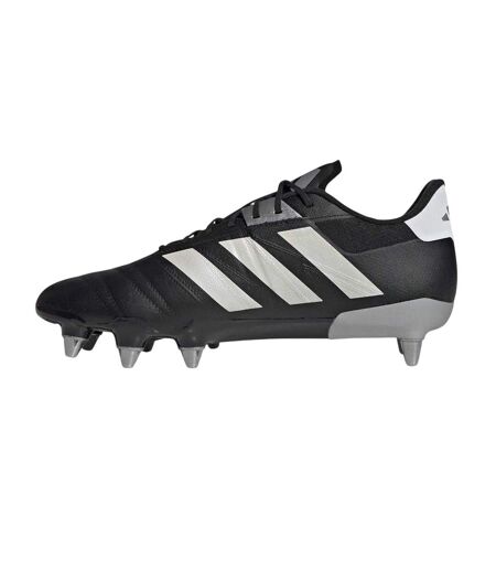 Mens Kakari Elite Reinforced Toe Soft Ground Rugby Boots Black Silver Adidas