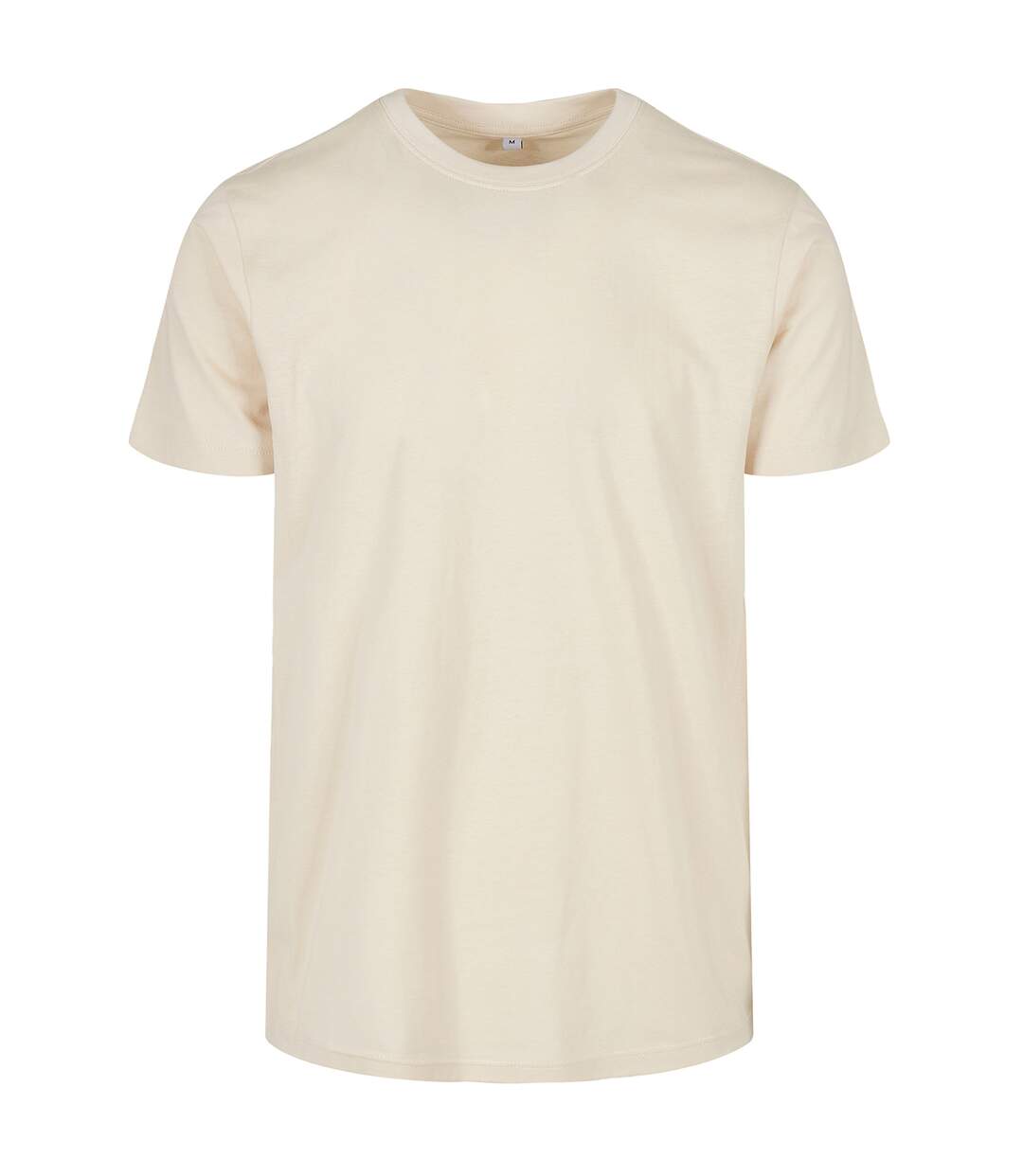 Mens basic round neck t-shirt sand Build Your Brand