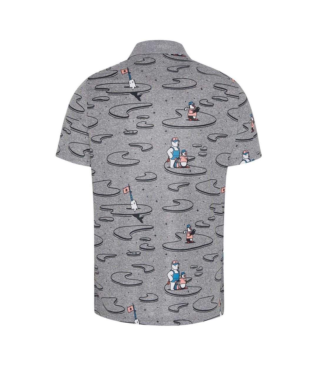 Mens Patterned Regular Polo Shirt Quiet Shade Original Penguin-2