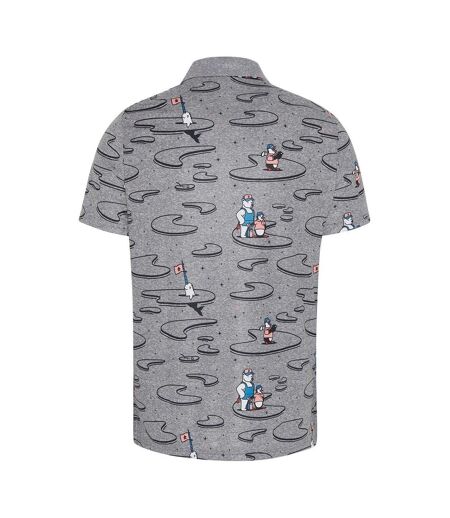 Mens Patterned Regular Polo Shirt Quiet Shade Original Penguin
