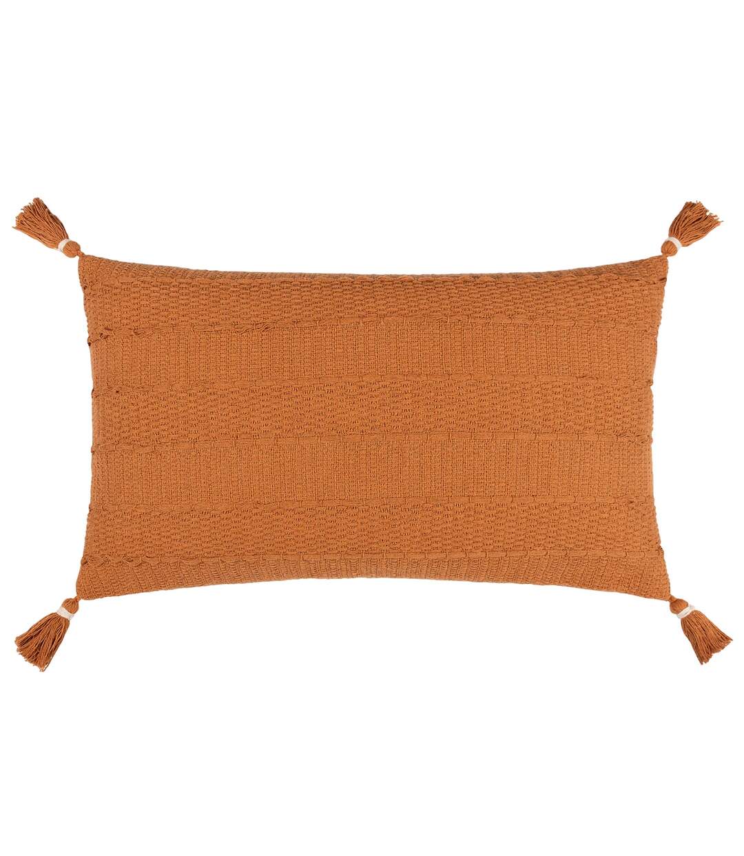 Caliche tassel textured cushion cover 40cm x 60cm ginger Yard