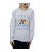Disney Princess Womens/Ladies Christmas Faces Sweatshirt (Heather Grey) - UTBI10023