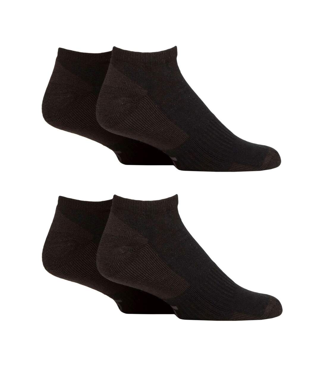 Men's Breathable Cushioned Low Cut Trainer Socks - Pack of 4-3