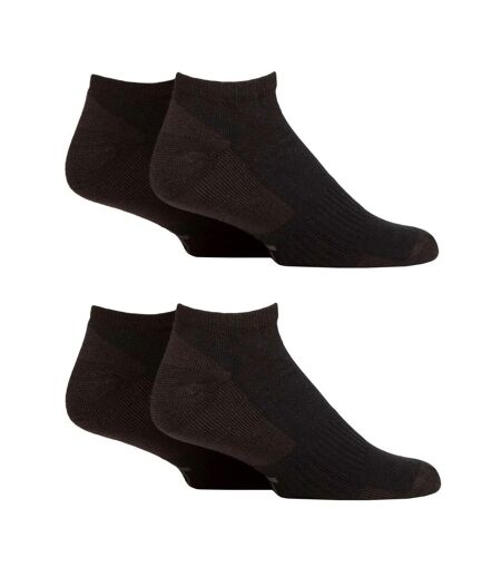 Men's Breathable Cushioned Low Cut Trainer Socks - Pack of 4