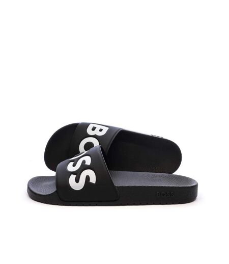 Claquettes noir homme hugo boss aryeh
