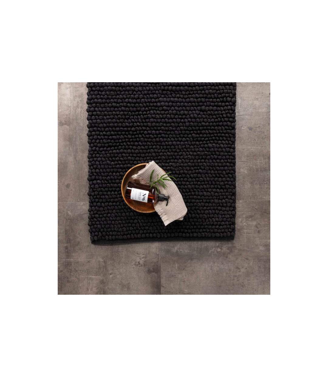 Tapis de Salle de Bain Wilmer 50x80cm Noir-3