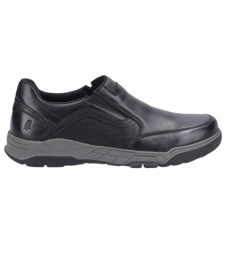 Mens fletcher leather shoes black Hush Puppies