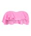Womens/ladies Frill Bandeau Bikini Top Bright Pink Brave Soul-2