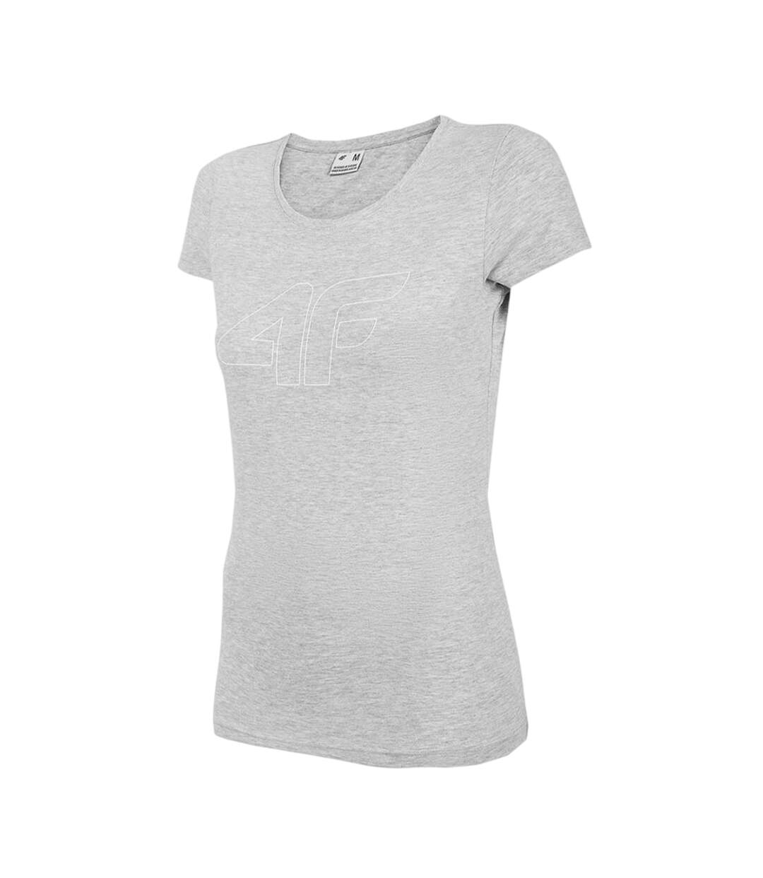 T-shirt H4l22-tsd353 Femme Gris Argenté 4F-2