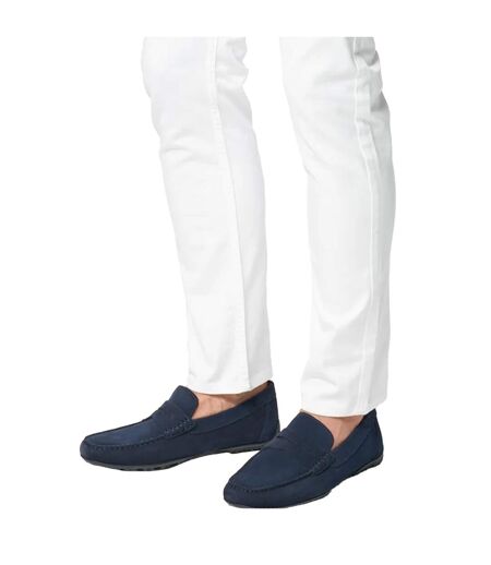 Mens Kosmopolis + Grip Suede Moccasins Navy Geox