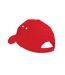 Casquette 100% Coton Adulte Unisexe Rouge Blanc Beechfield-2