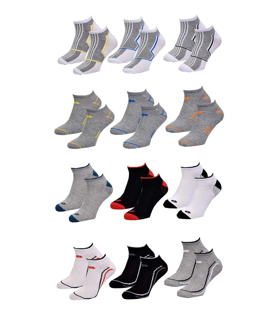 Chaussettes homme LOTTO SNEAKER Pack de 12 Paires Sneaker LOTTO