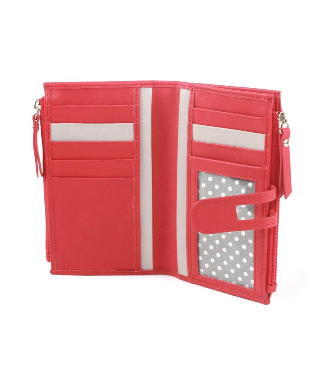 Porte-monnaie Ottilie Femme Taille Unique Corail Foncé Blanc Cassé Eastern Counties Leather-3
