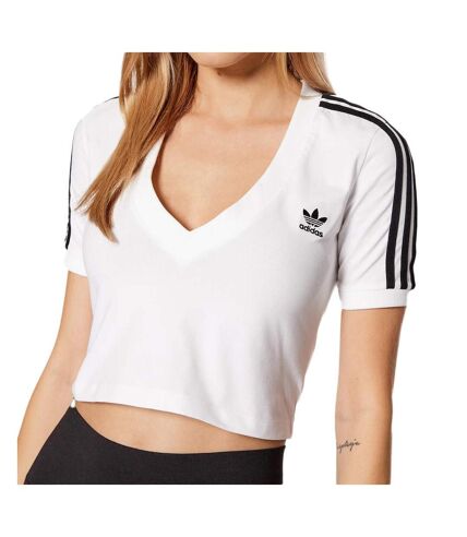 T-shirt Blanc Femme Adidas Cropped Tee - 36