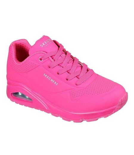 Baskets Uno Stand On Air Femme Rose Vif Skechers