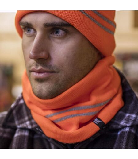 Mens Hi Vis Reflective Soft Fleece Lined Thermal Winter Neck Warmer