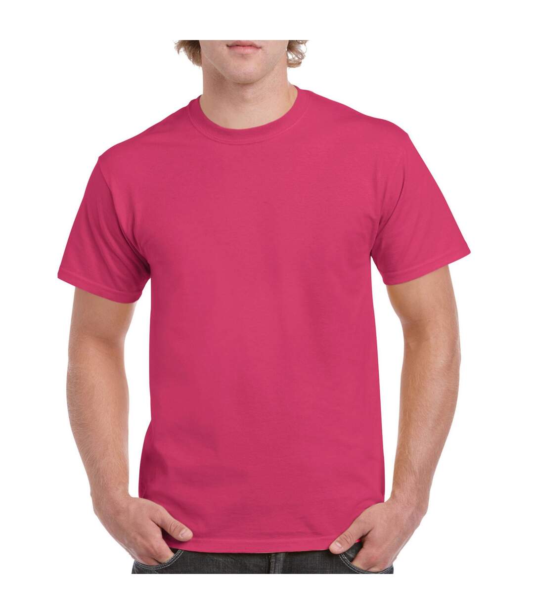 Gildan – Lot de 5 T-shirts manches courtes - Hommes (Magenta) - UTBC4807