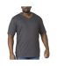 Duke Mens Signature 2 King Size Cotton V Neck T-Shirt (Charcoal Melange) - UTDC184