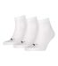 Pack Of 3  Unisex Adult Quarter Training Ankle Socks  White Puma-2