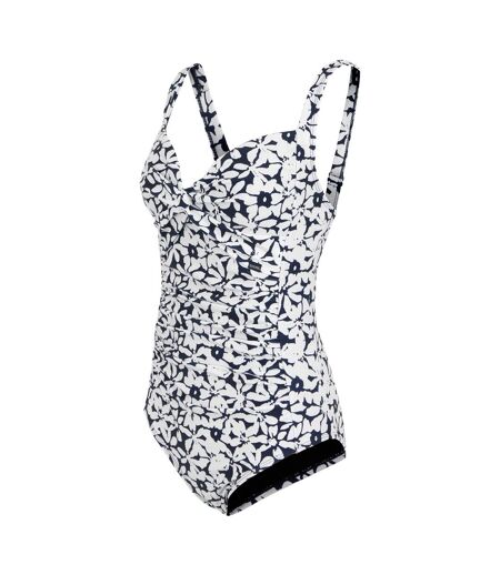 Maillot de bain 1 pièce sakari femme bleu marine / blanc Regatta