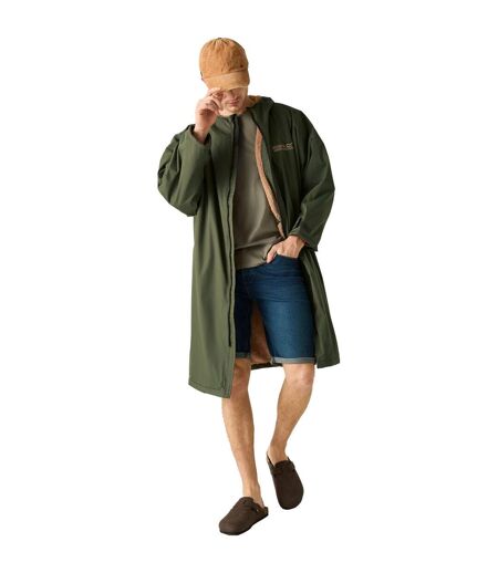 Unisex Adult Horse Waterproof Changing Robe Dark Khaki Regatta
