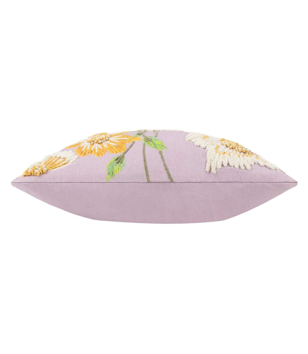 Chrysantha embroidered floral cushion cover 50cm x 30cm lilac Wylder