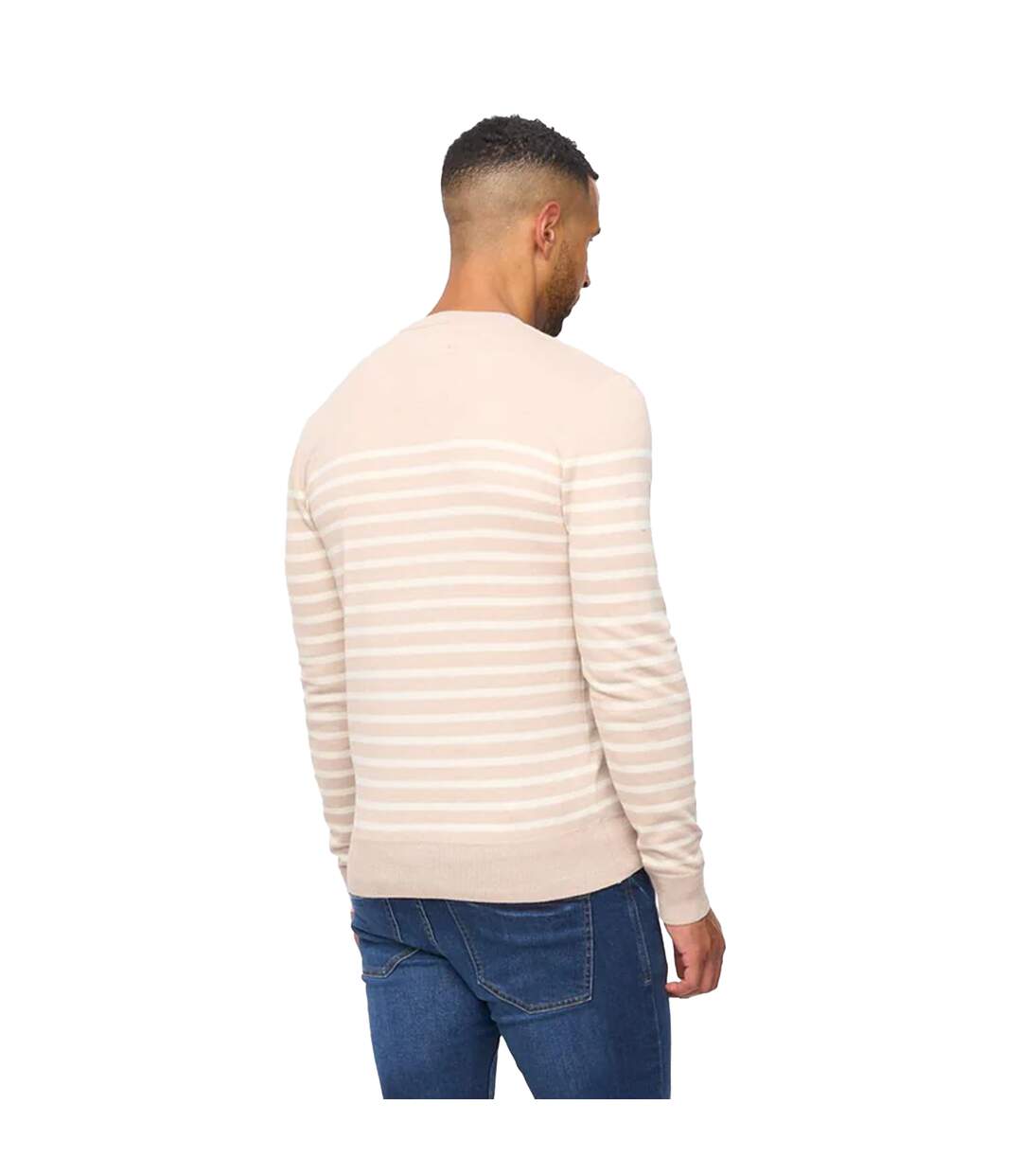 Mens Howland Crew Neck Jumper Beige Marl Bewley & Ritch-3