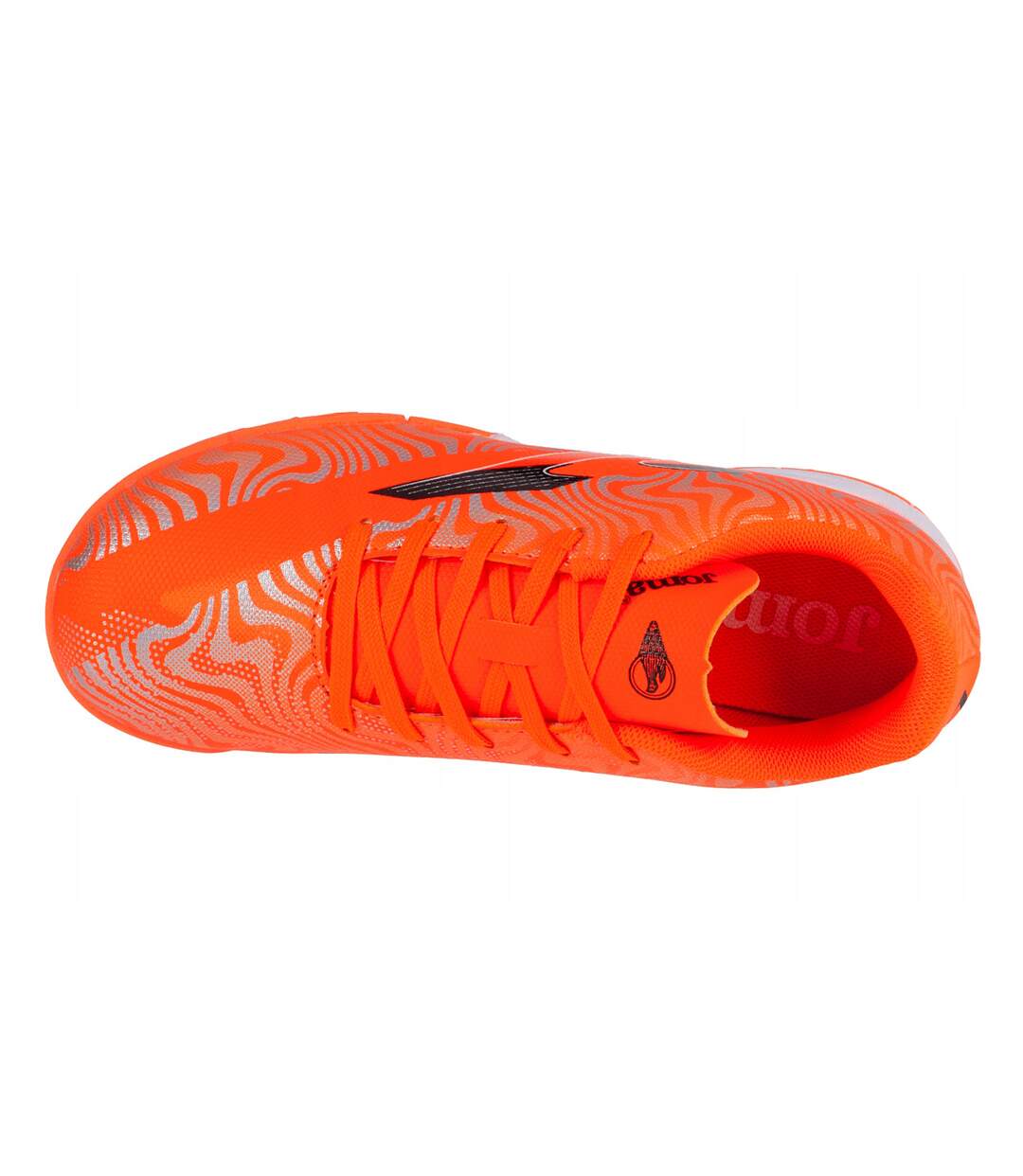 Childrens/kids Evolution Artificial Ground Football Boots Orange Silver Joma-3
