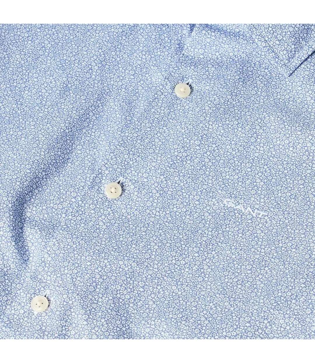 Mens All-over Print Poplin Regular Shirt Faded Blue Gant-4