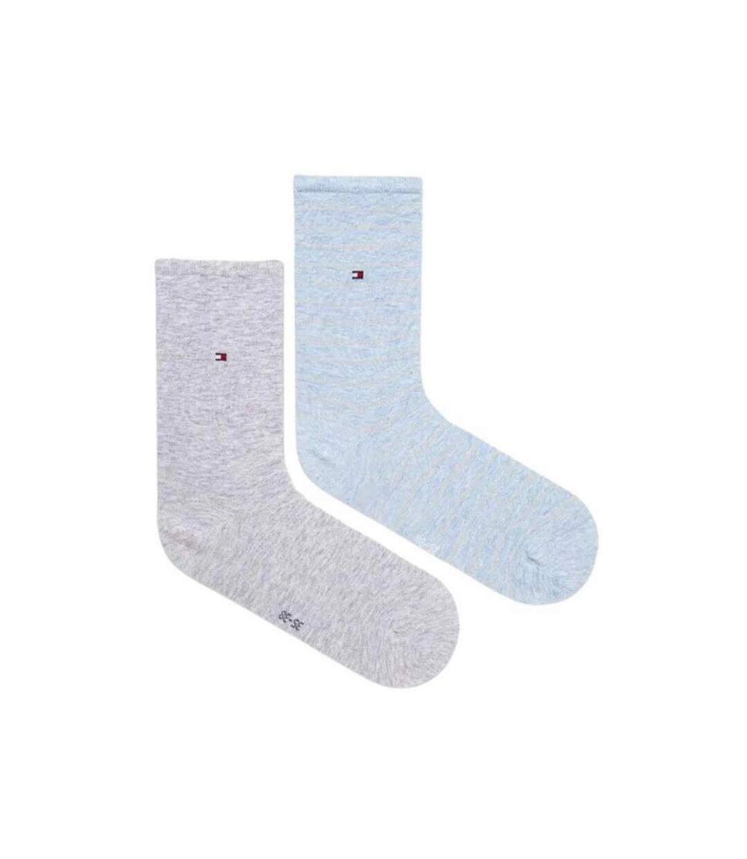 Chaussettes Motif/style Uni Femme Bleu Gris Tommy Hilfiger-3