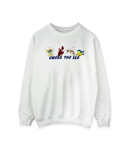 Disney - Sweat THE LITTLE MERMAID UNDER THE SEA - Femme (Blanc) - UTBI23472