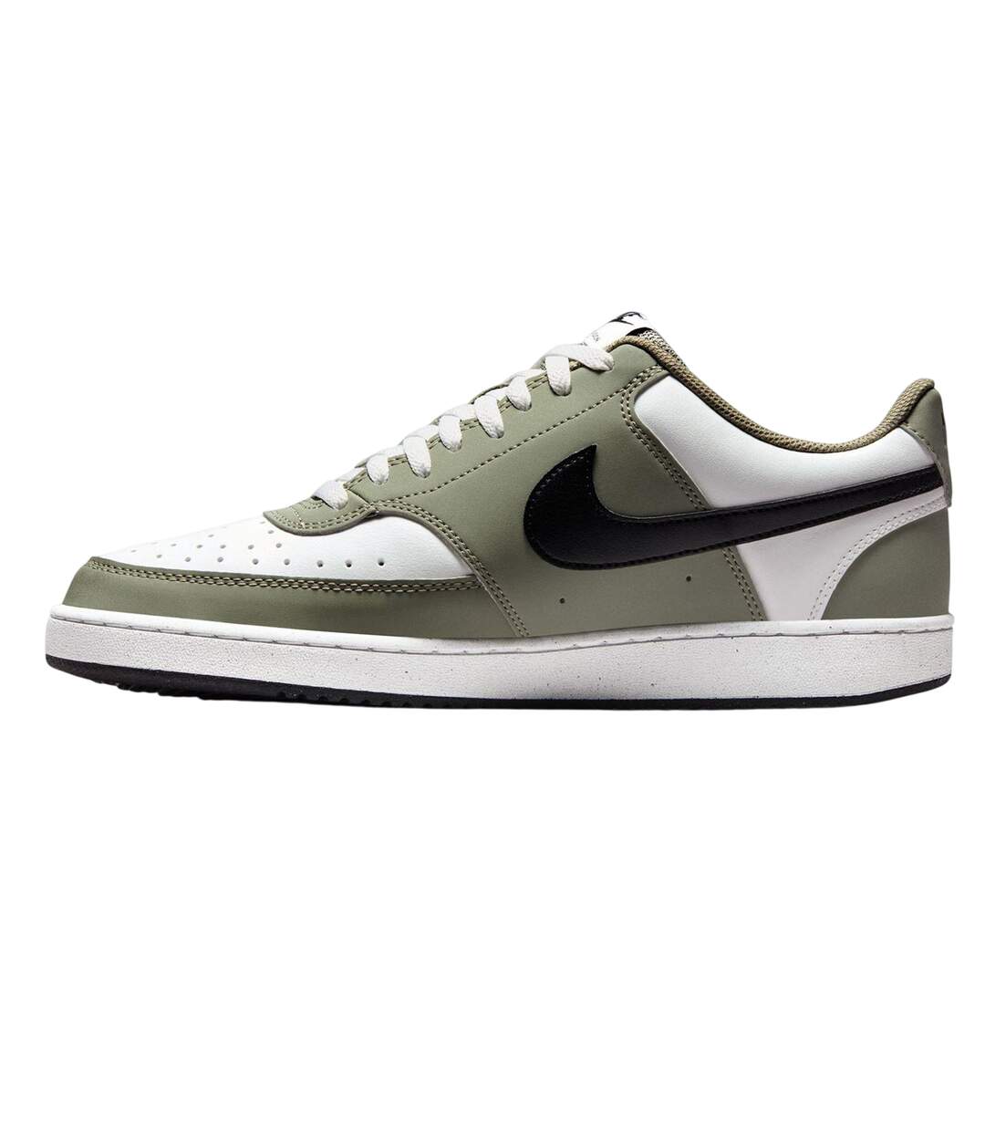 Mens Vision Low Leather Trainers Grey Sage Black White Nike-3