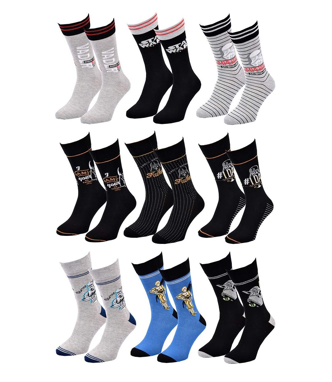 Chaussettes Pack Cadeaux Homme LICENCE Pack 9 Paires STW23