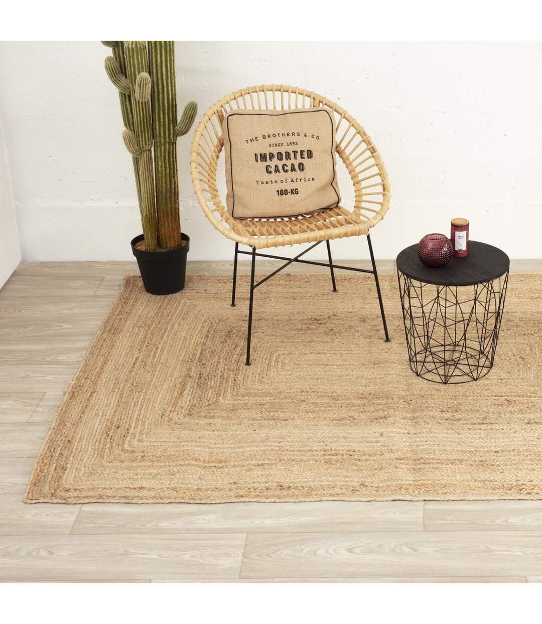 Tapis en Jute Végétale 160x230cm Naturel-3