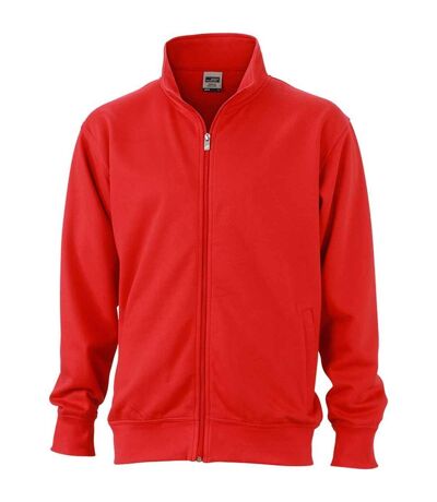 Sweat zippé workwear - Homme - JN836 - rouge