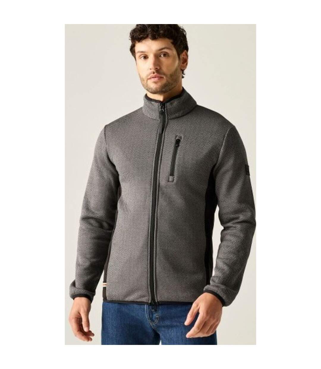 Mens Brayleigh Full Zip Fleece Jacket Ash Black Regatta-1