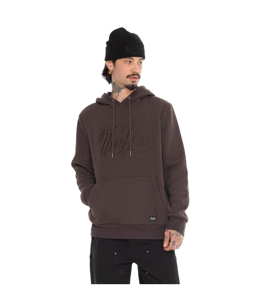 Sweat à capuche en molleton avec broderie Ruben Vondutch-1