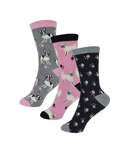 Foxbury Womens/Ladies Animal Socks (Pack Of 3) () - UTUT1534