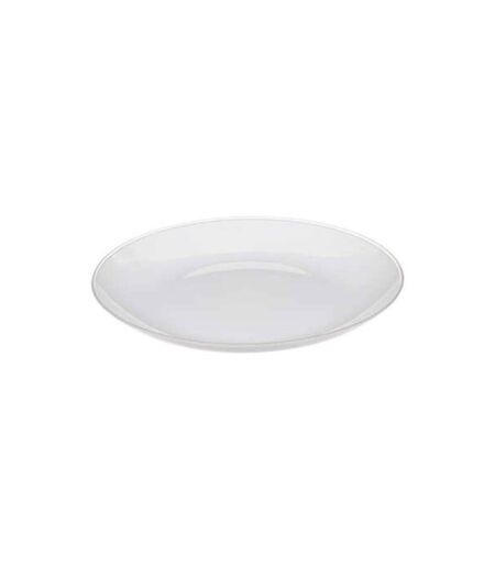 Lot de 6 Assiettes Plates Réutilisables Square 25cm Blanc