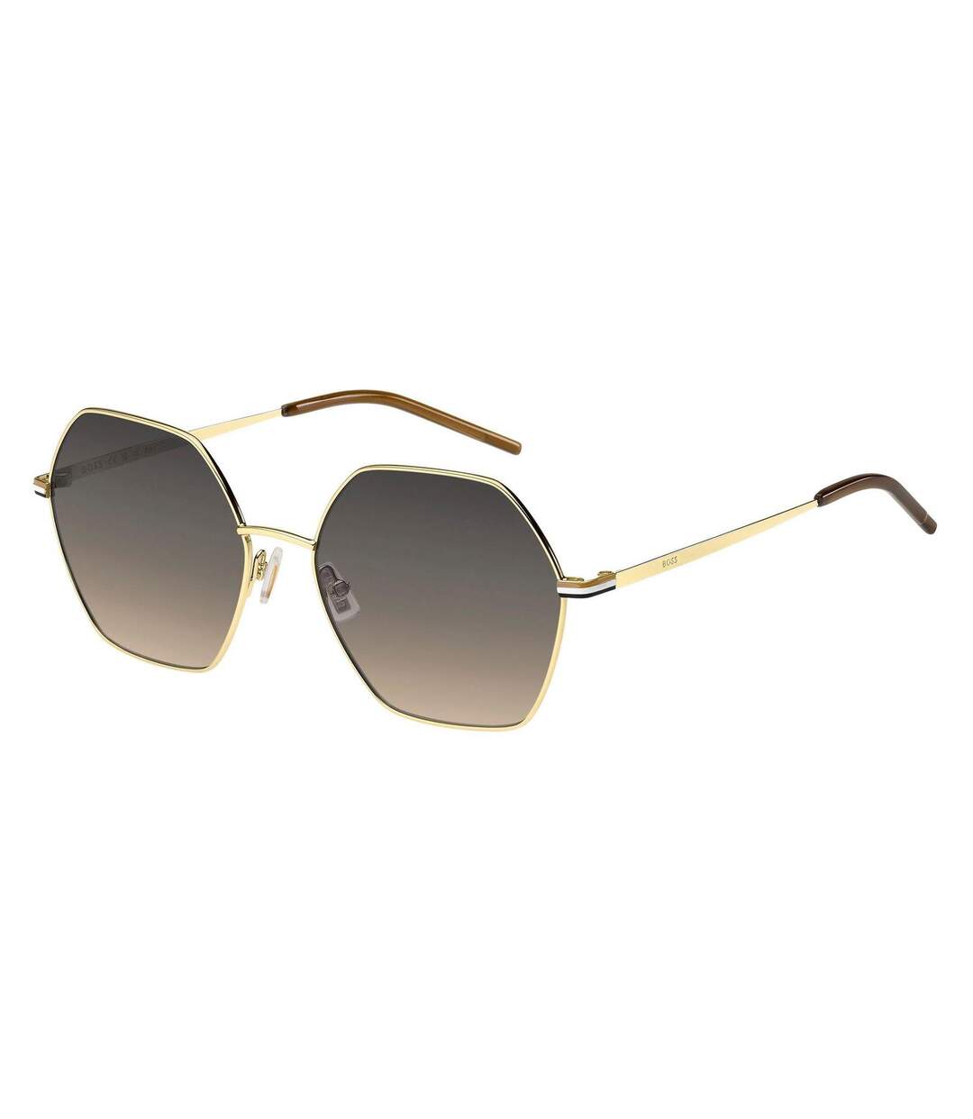 Unisex Adult Round Geometric Sunglasses 57cm Gold Boss-1