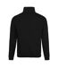 Mens sophomore zip neck sweatshirt deep black Awdis-2