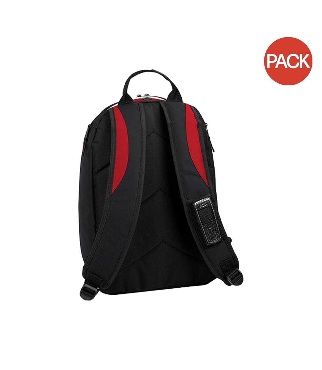 Lot de 2  Sac à dos 21 litres taille unique noir/rouge/blanc Bagbase-1