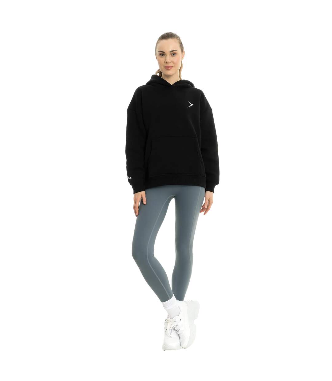 Womens/ladies liliya oversized hoodie black Lookus