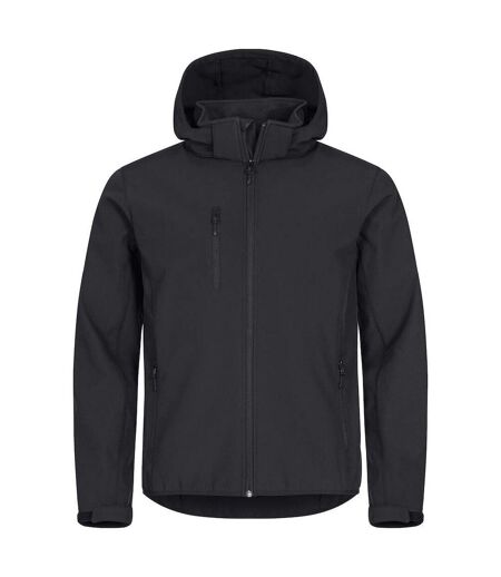 Mens Classic Soft Shell Jacket Black Clique