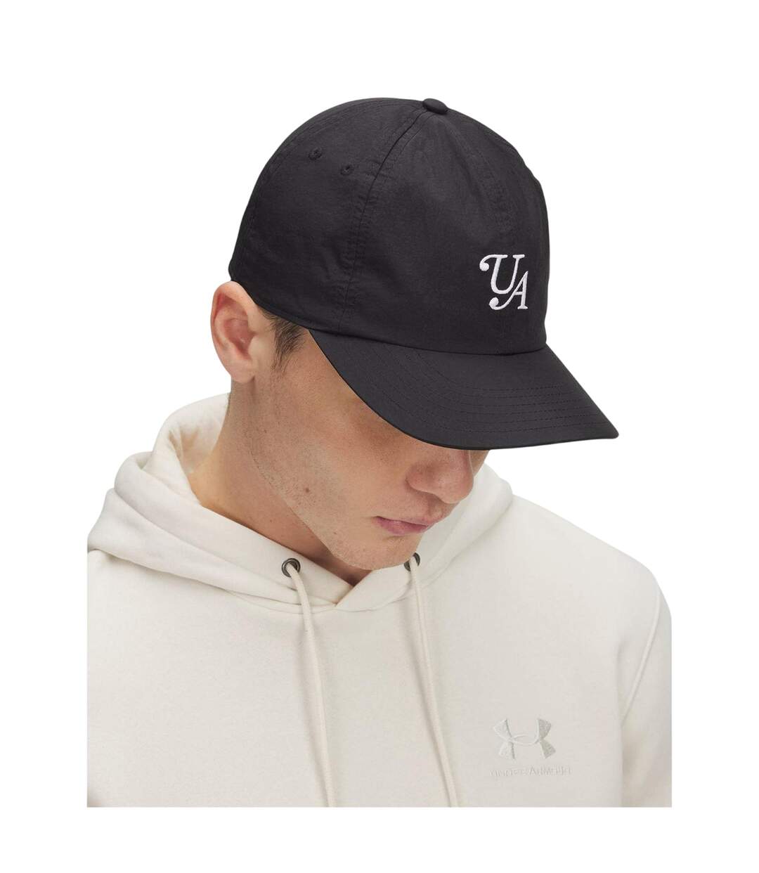 Mens Embroidered Logo Nylon Cap Black Under Armour-3