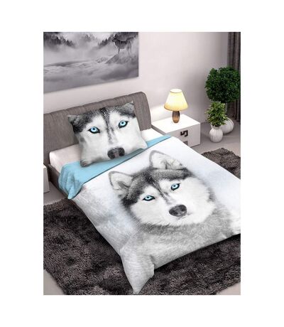 Husky Duvet Set (Gray/White) - UTAG2701