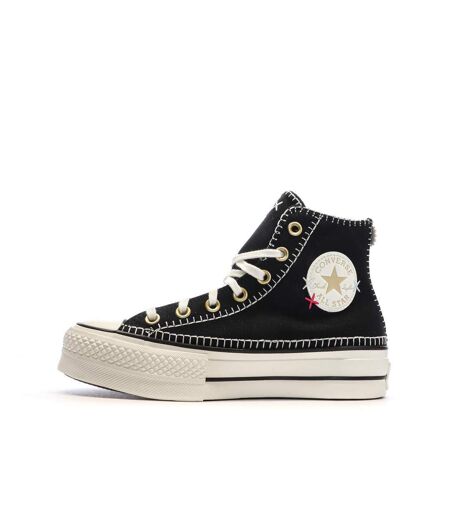 Baskets noires femme converse all star lift crafted