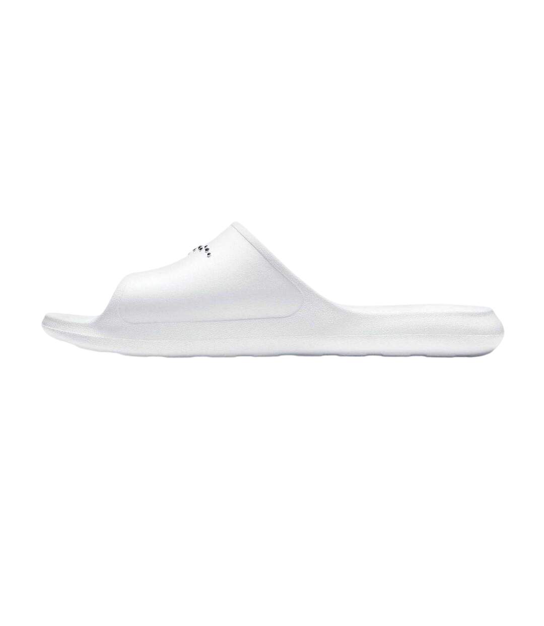 Mens Victori One Swoosh Sliders White Black Nike-2